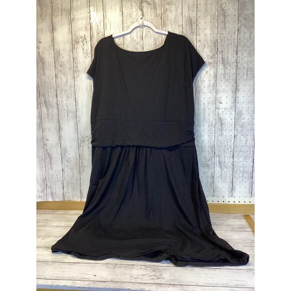 Women’s Plus Twist-Knot Black Mini Dress Size 3XL - Picture 2 of 3